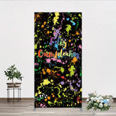 Aperturee Aperturee Feliz Cumplea?os Rectangle Backdrop Banner Colorful Paint Splatter Party Decor Spanish Happy Birthday Photo Prop